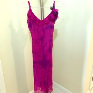 Vintage Betsey Johnson Slip Dress Hot Pink